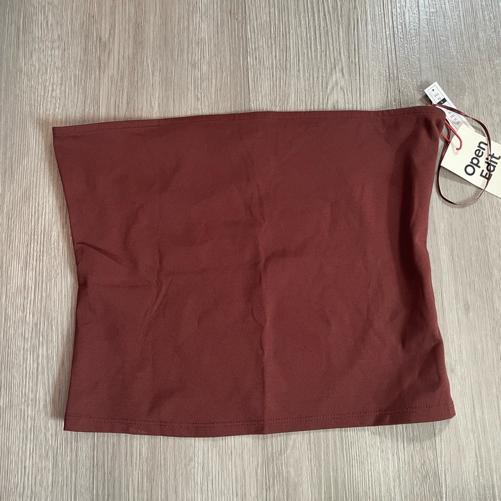 Open Edit Chestnut Brown Tube Top Size Small NWT Size Small